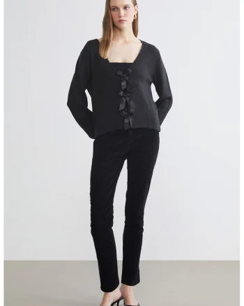Blugi skinny cu talie medie, Negru
