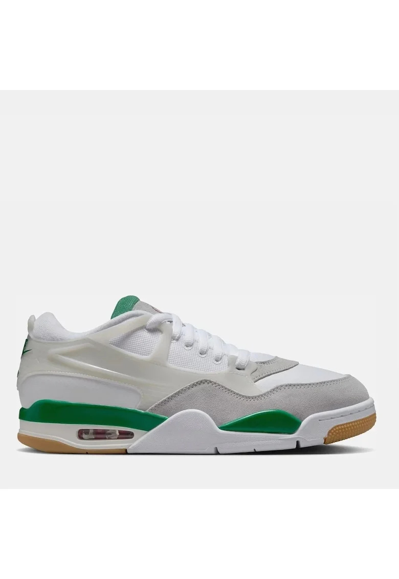 Pantofi sport barbati  Air Jordan 4, gri/verde, Max Air, material textil