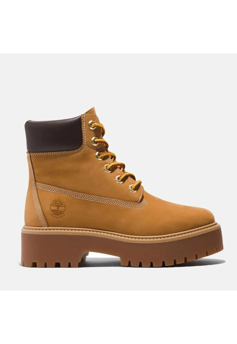 Ghete cu talpa demi-wedge din piele,