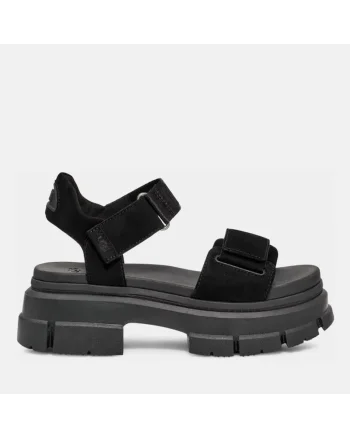 Sandale din piele nubuc si talpa demi-wedge Ashton