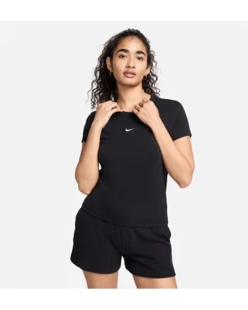 Tricou cu decolteu la baza gatului si detaliu logo Chill Knit,