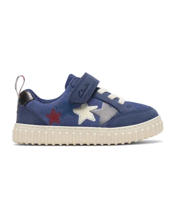 Pantofi sport de piele cu velcro, Alb/Albastru inchis/Rosu inchis/Albastru indigo