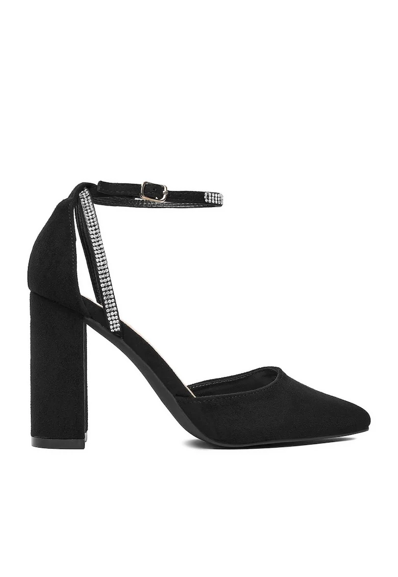 Pantofi dama,  CEO-WSS21503-01, negri, cu toc