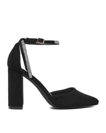 Pantofi dama,  CEO-WSS21503-01, negri, cu toc