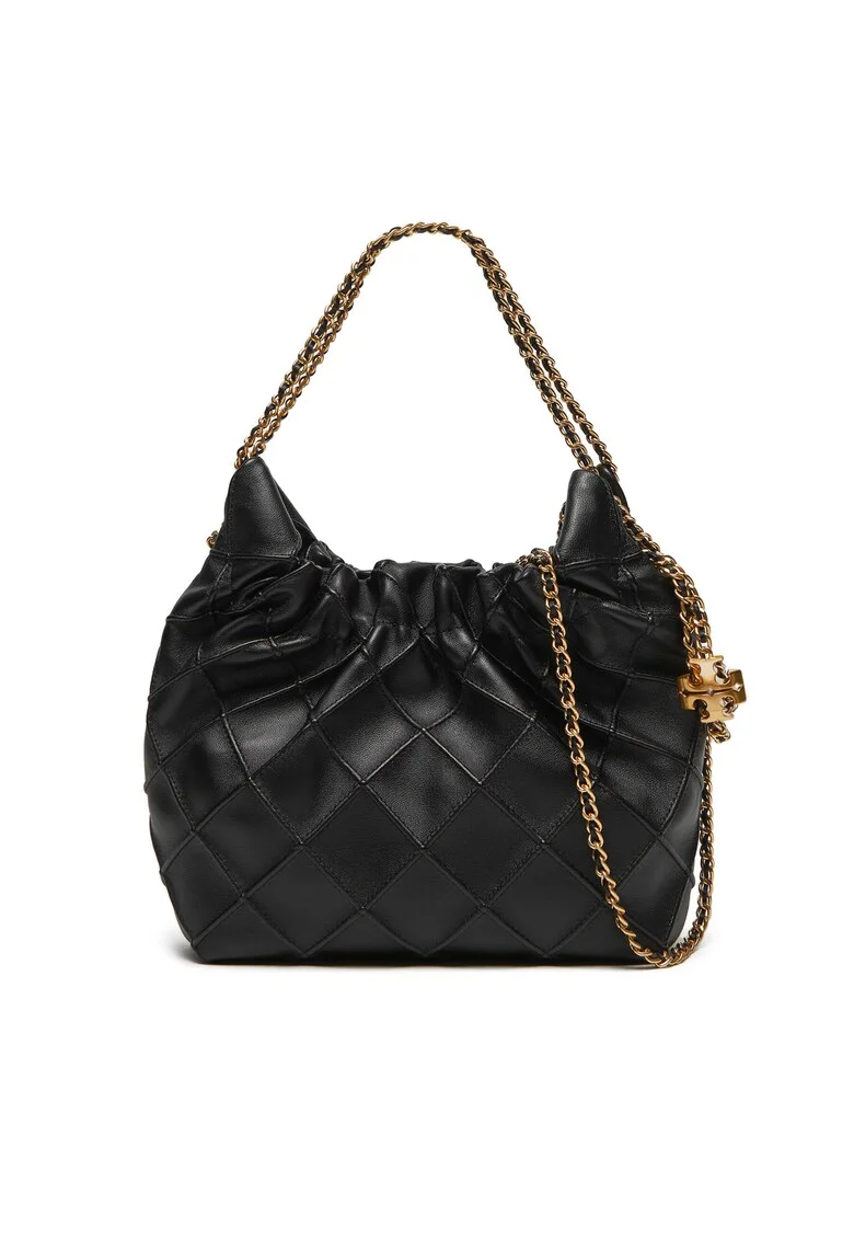 Geanta dama  Mini Fleming, piele naturala, neagra, dimensiuni mici