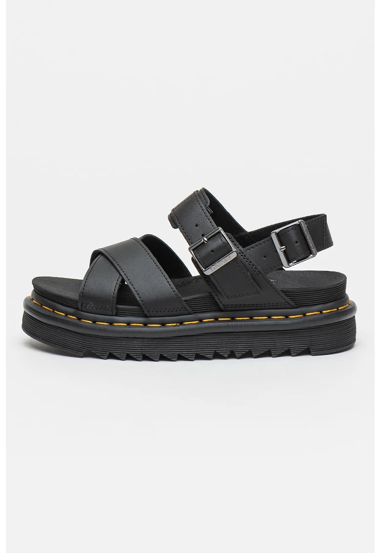 Sandale de piele cu barete incrucisate Voss II, Negru