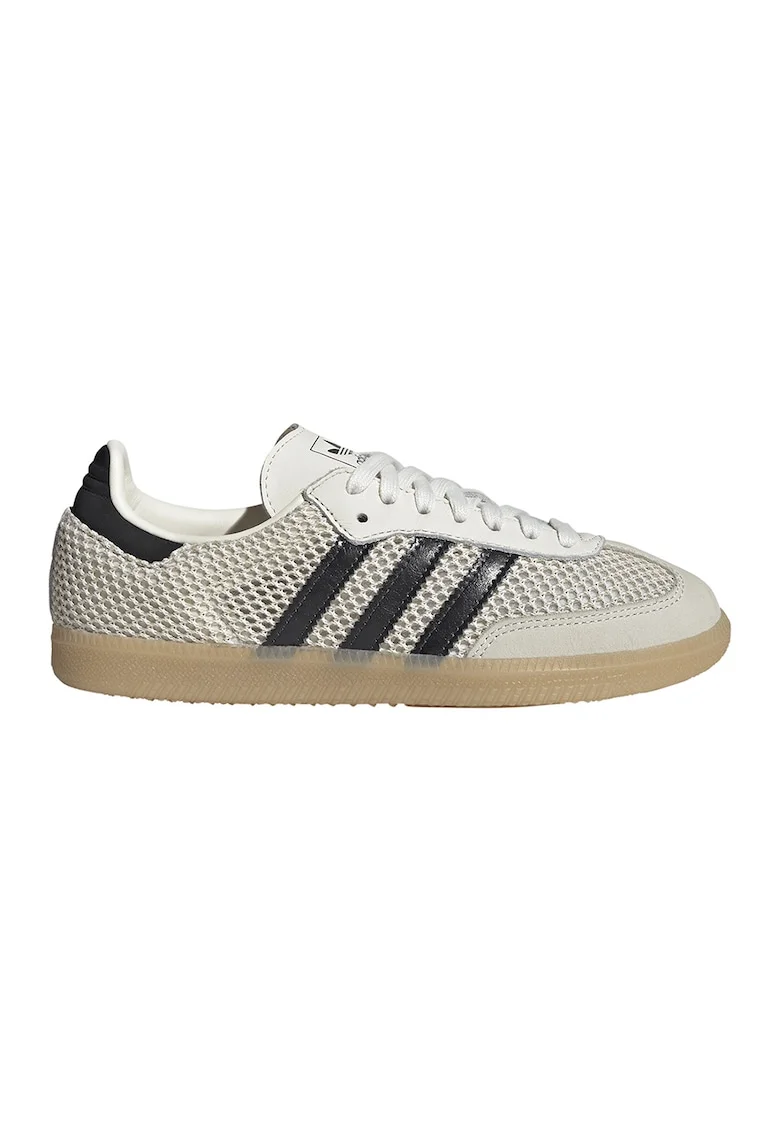 Pantofi sport din plasa si piele intoarsa Samba OG, Negru/Gri deschis