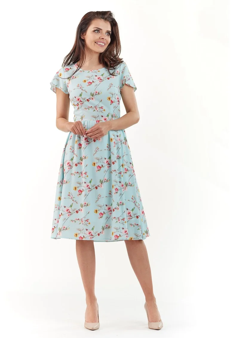 Rochie dama,  Poliester, Albastru, A218