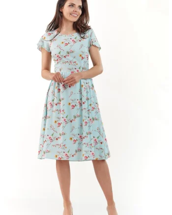 Rochie dama,  Poliester, Albastru, A218