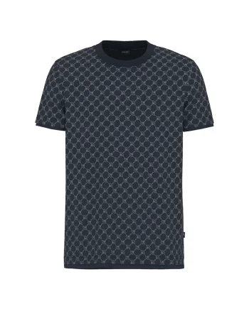Tricou cu model logo Victormanuel, Albastru inchis