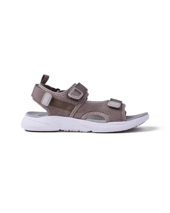 Sandale cu inchidere velcro Elwak, Maro taupe