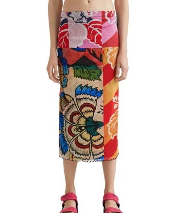 Fusta midi cu imprimeu  x Christian Lacroix Bell