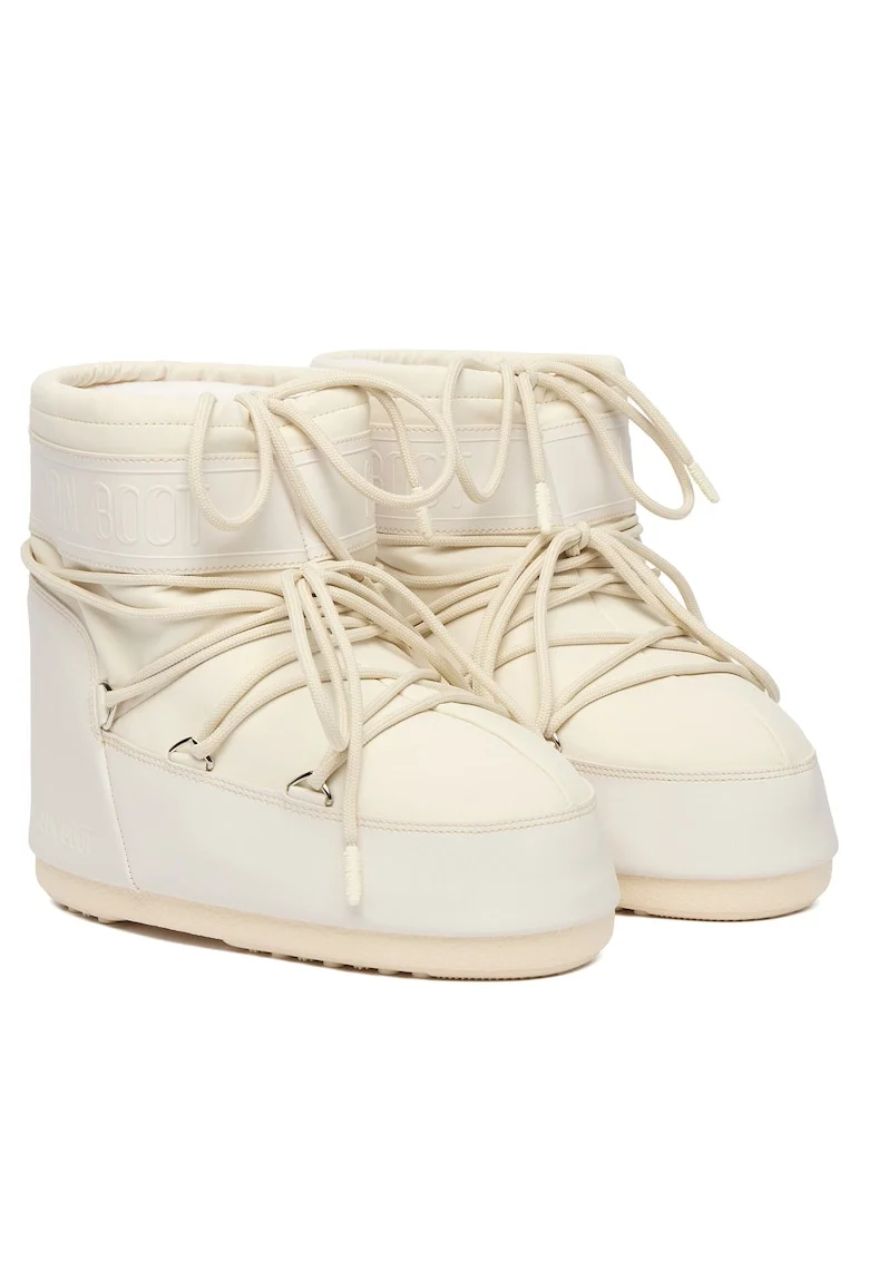Cizme dama,  Cream L002, piele ecologica, alb