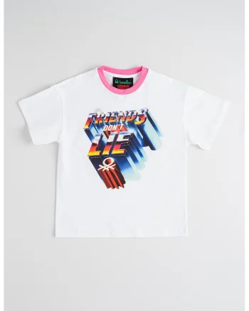Tricou cu tematica Stranger Things, Alb/Roz
