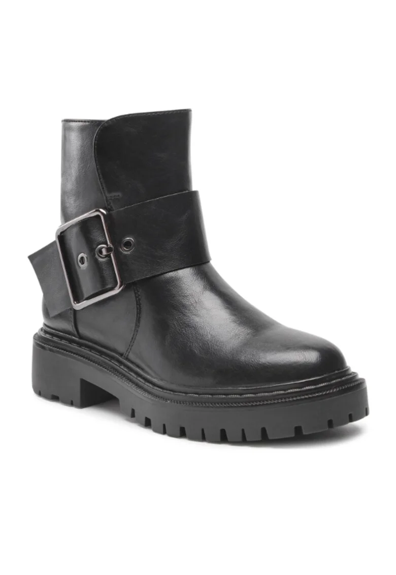 Ghete dama,  5904862228181, Negru, Piele ecologica,