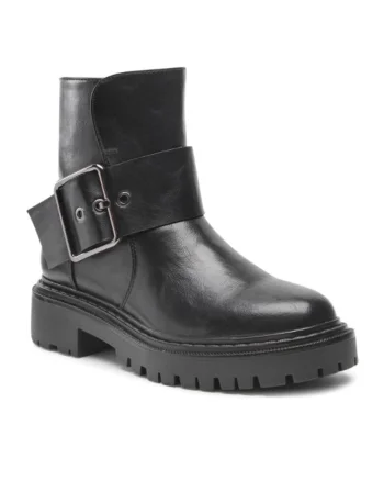 Ghete dama,  5904862228181, Negru, Piele ecologica,