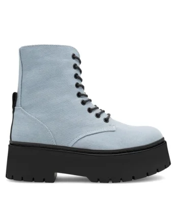 Botine dama,  590558815619238, Piele ecologica, Albastru celest