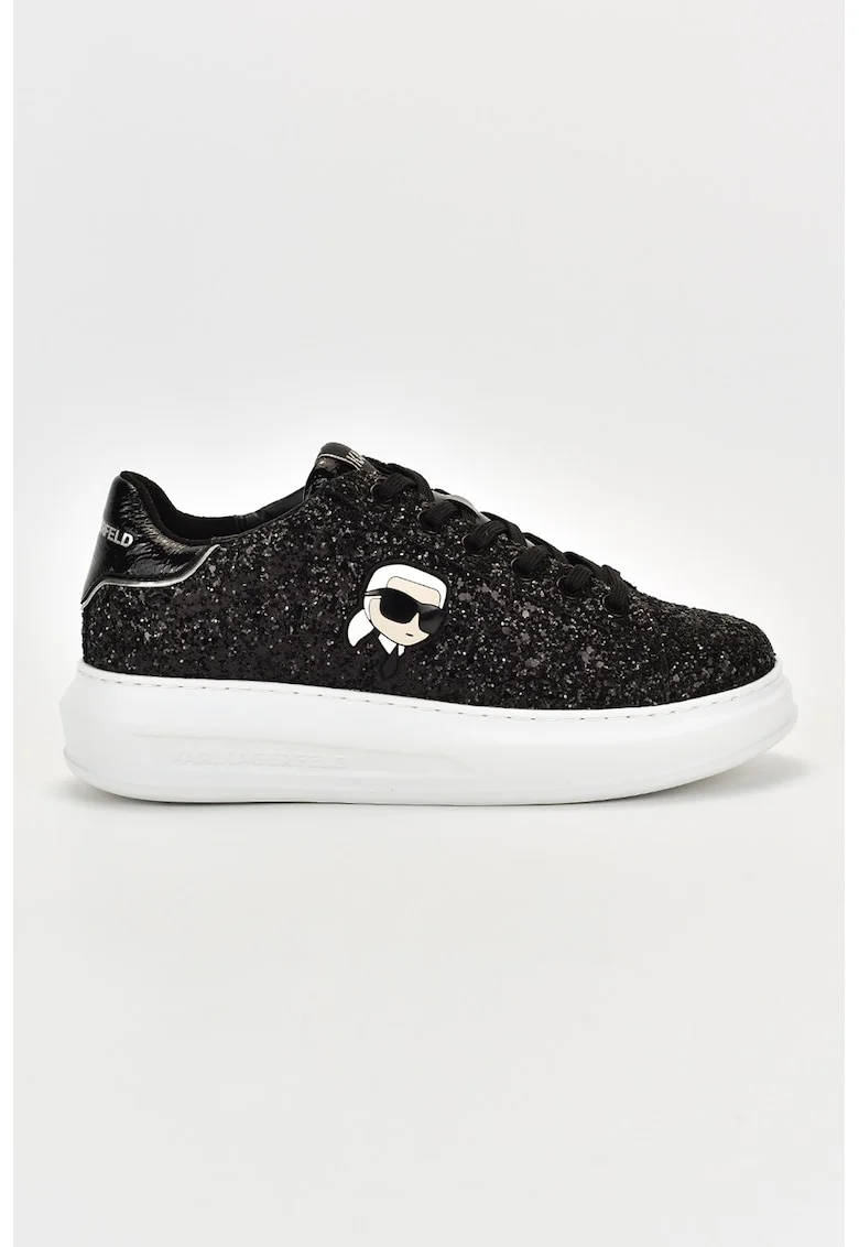 Pantofi sport cu garnituri de piele, Negru