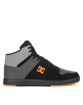 Tenisi barbati  CURE HI TOP, piele naturala, negru, gri, Negru