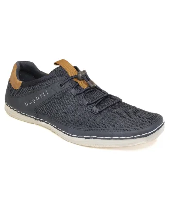 Mocasini  pentru bărbați, albaștri, cu șiret elastic 325AFF126900-4100 07736