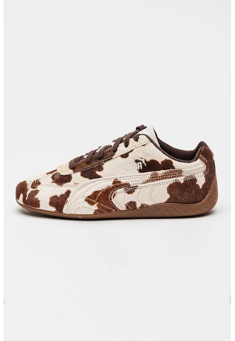 Pantofi sport cu animal print Speedcat, Maro/Alb murdar