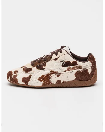 Pantofi sport cu animal print Speedcat, Maro/Alb murdar