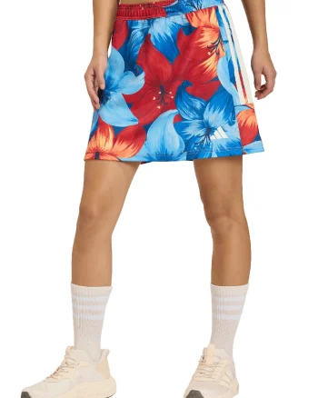 Fusta scurta cu imprimeu floral, Multicolor