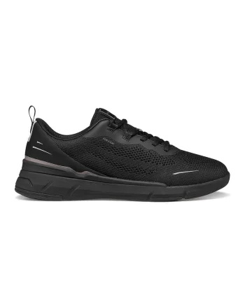 Pantofi sport Vittour din piele ecologica cu logo, Negru