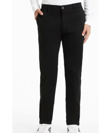 Pantaloni barbati,  chino slim fit, negru, bumbac, Negru