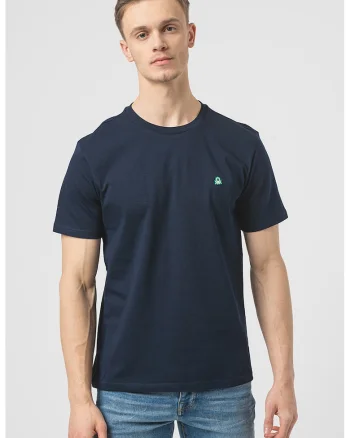 Tricou regular fit cu decolteu la baza gatului, Albastru ultramarin
