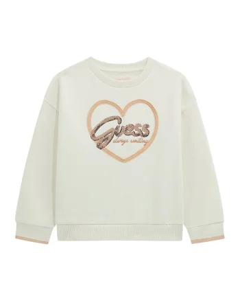 Bluza de trening cu imprimeu logo cu paiete, Auriu/Verde pal