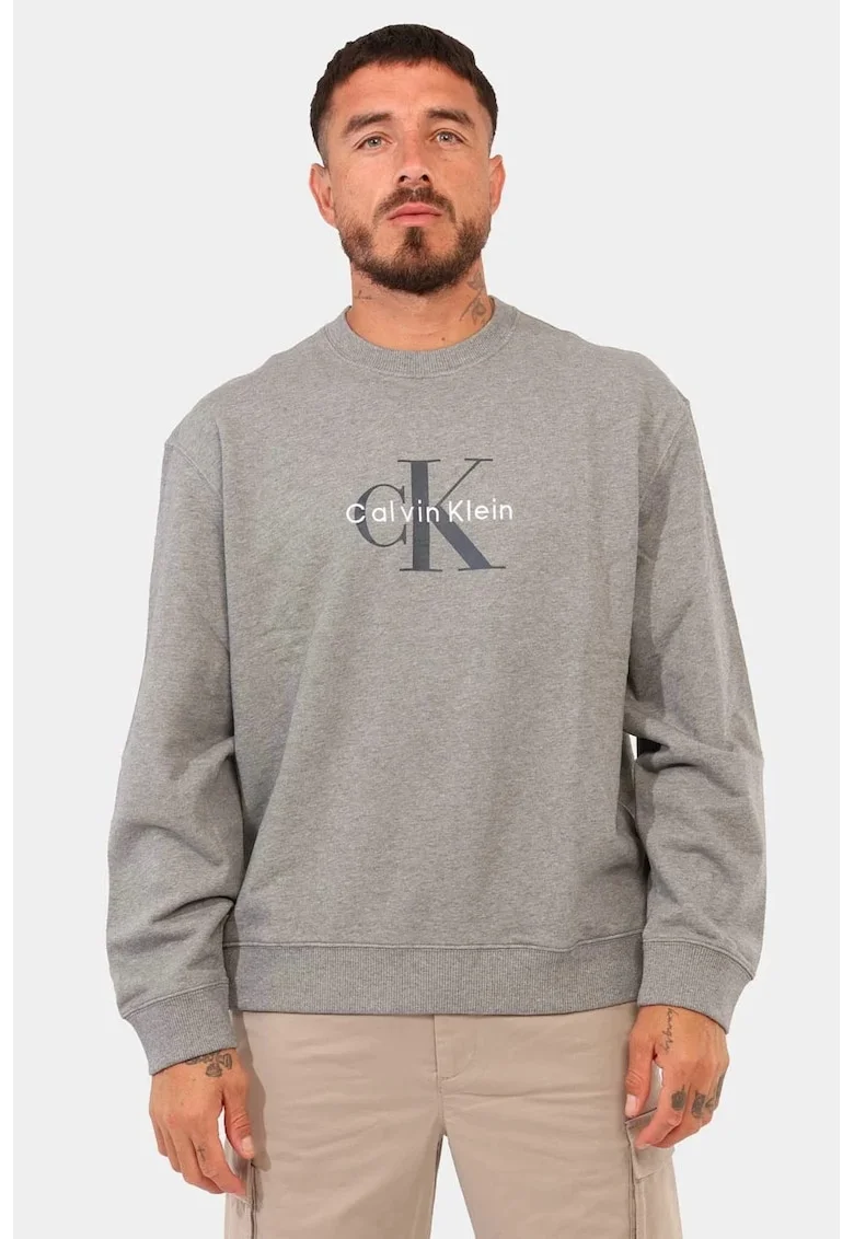 Bluza de trening cu logo, Gri