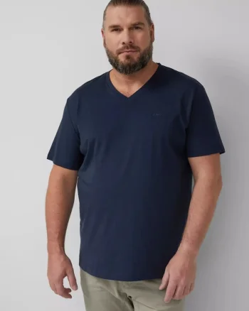 Big Sizes Tricou barbati big sizes, cu anchior, din bumbac, Bleumarin inchis