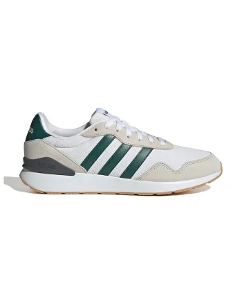 Pantofi sport Run 60s 4.0 cu insertii de piele intoarsa, Alb/Maro taupe deschis/Verde aquamarin