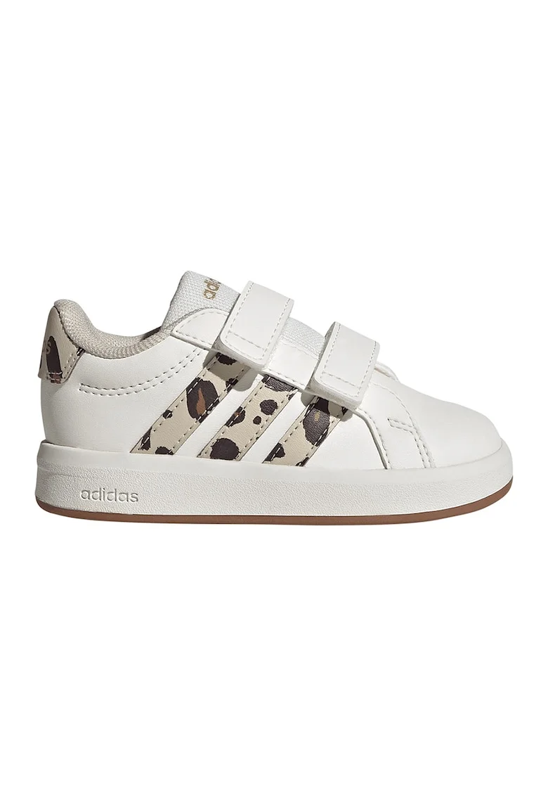 Pantofi sport Grand Court 3.0 din piele ecologica, Alb/Maro