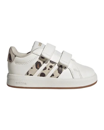 Pantofi sport Grand Court 3.0 din piele ecologica, Alb/Maro