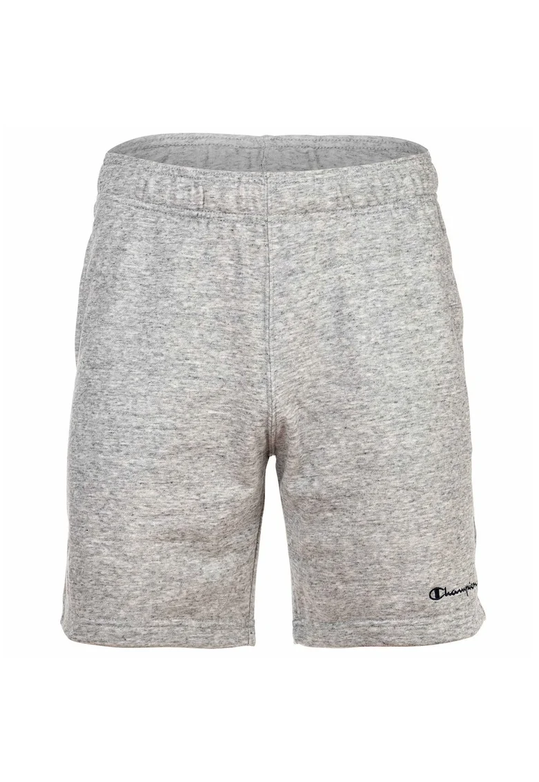 Pantaloni scurti din amestec de bumbac cu banda elastica in talie, Gri deschis