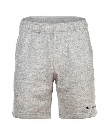 Pantaloni scurti din amestec de bumbac cu banda elastica in talie, Gri deschis