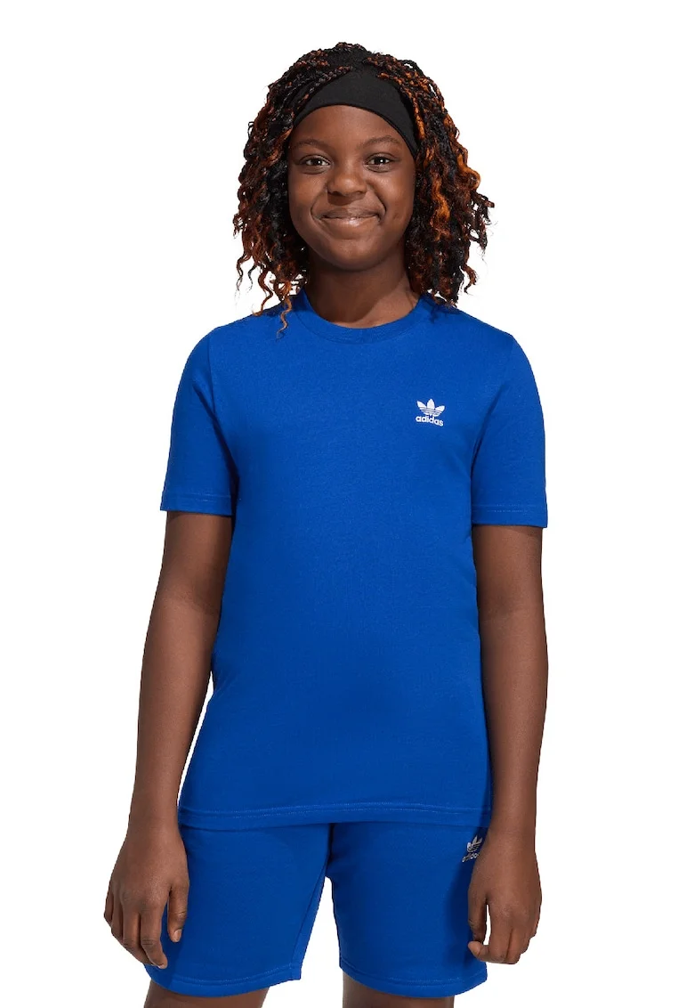 Tricou regular fit cu decolteu la baza gatului, Albastru royal