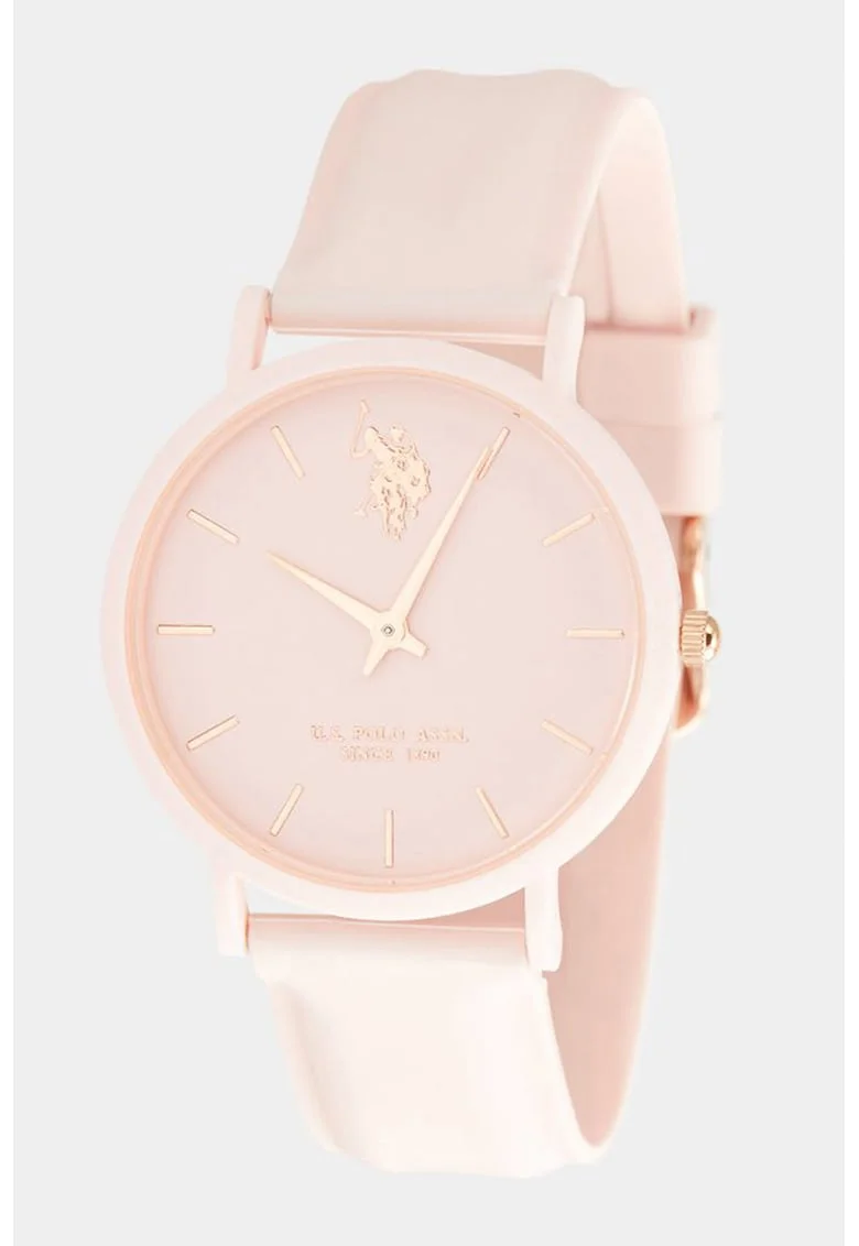 Ceas quartz rotund, Roz pal