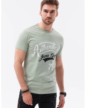 Tricou de bumbac cu imprimeu Authentic, Alb/Negru/Gri cenusiu