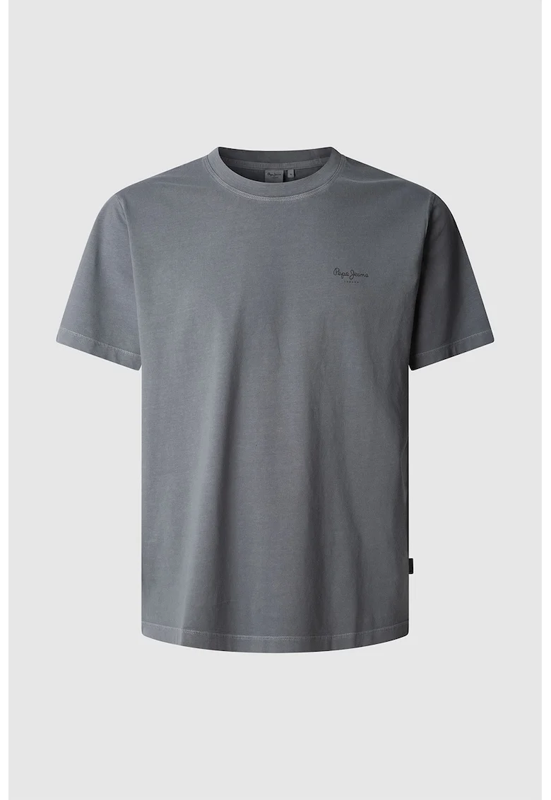 Tricou din bumbac cu logo discret Jacko, Gri inchis