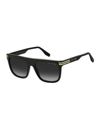 Ochelari de soare cu lentile in degrade, Auriu/Negru