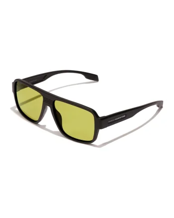 Ochelari de soare unisex cu lentile patrate, Verde/Negru