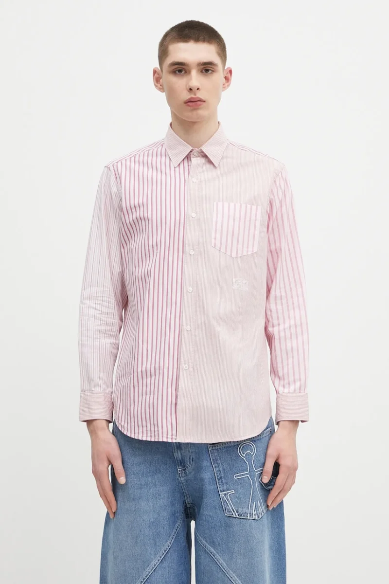 Aries cămașă din bumbac Patchwork LS Shirt