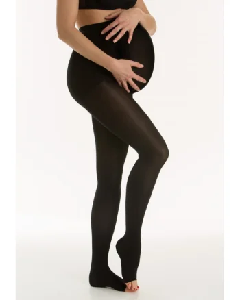 Ciorapi Compresivi Medicinali Pressio AM Maternity negru varf deschis 15-21 mmHg