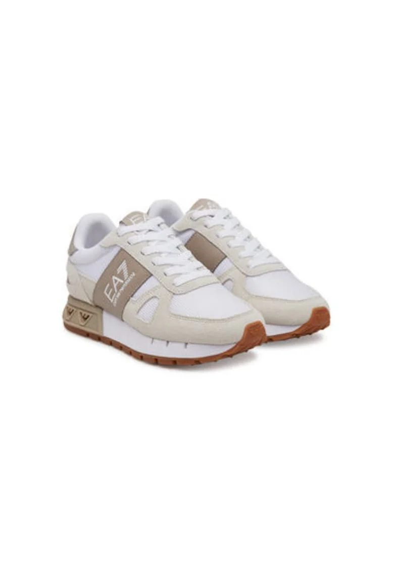 Pantofi sport dama, X8X151 XK354,  Emporio Armani, Textil, Alb