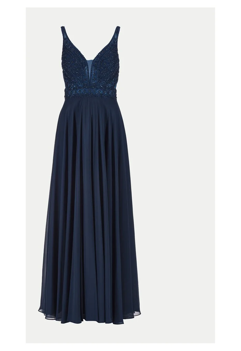 Rochie de seara dama  5AH005HK, Sintetic, 42 EU, Bleumarin