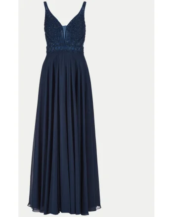 Rochie de seara dama  5AH005HK, Sintetic, 42 EU, Bleumarin