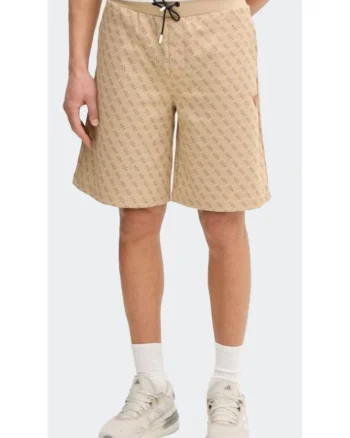 Pantaloni scurti barbati,  bej, bumbac